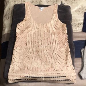 Blush tank with rose gold detail
